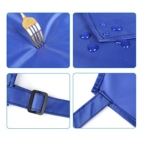 Gotega 2 Pack Waterproof Rubber Vinyl Apron 40 Inch Chef Aprons for Men Heavy Duty Chemical Work Apron Extra Long Grilling Aprons with Adjustable Bib Apron for Dishwashing Lab Butcher Cooking Kitchen Blue - Image 5