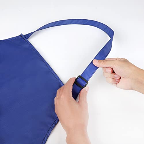 Gotega 2 Pack Waterproof Rubber Vinyl Apron 40 Inch Chef Aprons for Men Heavy Duty Chemical Work Apron Extra Long Grilling Aprons with Adjustable Bib Apron for Dishwashing Lab Butcher Cooking Kitchen Blue - Image 4