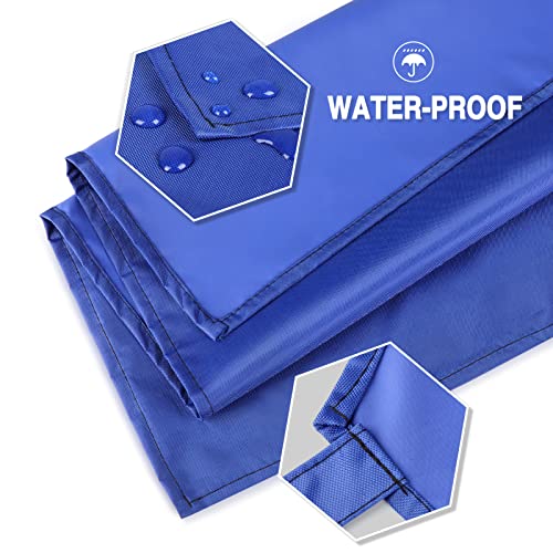 Gotega 2 Pack Waterproof Rubber Vinyl Apron 40 Inch Chef Aprons for Men Heavy Duty Chemical Work Apron Extra Long Grilling Aprons with Adjustable Bib Apron for Dishwashing Lab Butcher Cooking Kitchen Blue - Image 3