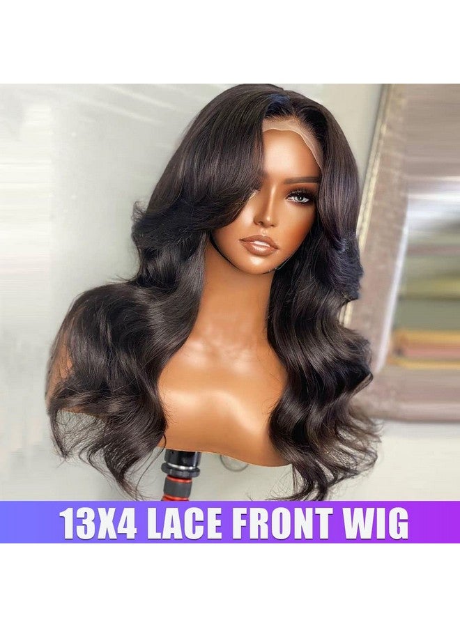 CHEEON Body Wave Lace Front Wigs Human Hair Pre Plucked 13x4 HD Lace Frontal Wigs 150% Density Transparent Body Wave Glueless Wigs for Black Women (20 Inch) - Image 2