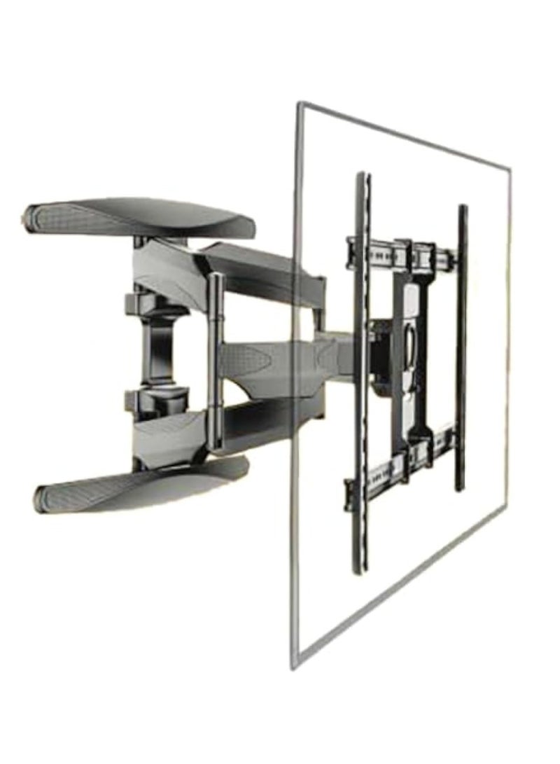 حامل شاشة تلفزيون يثبت على الحائط متحرك P65، مناسب لشاشات مقاس 55-85 بوصة - اسود، - Image 2