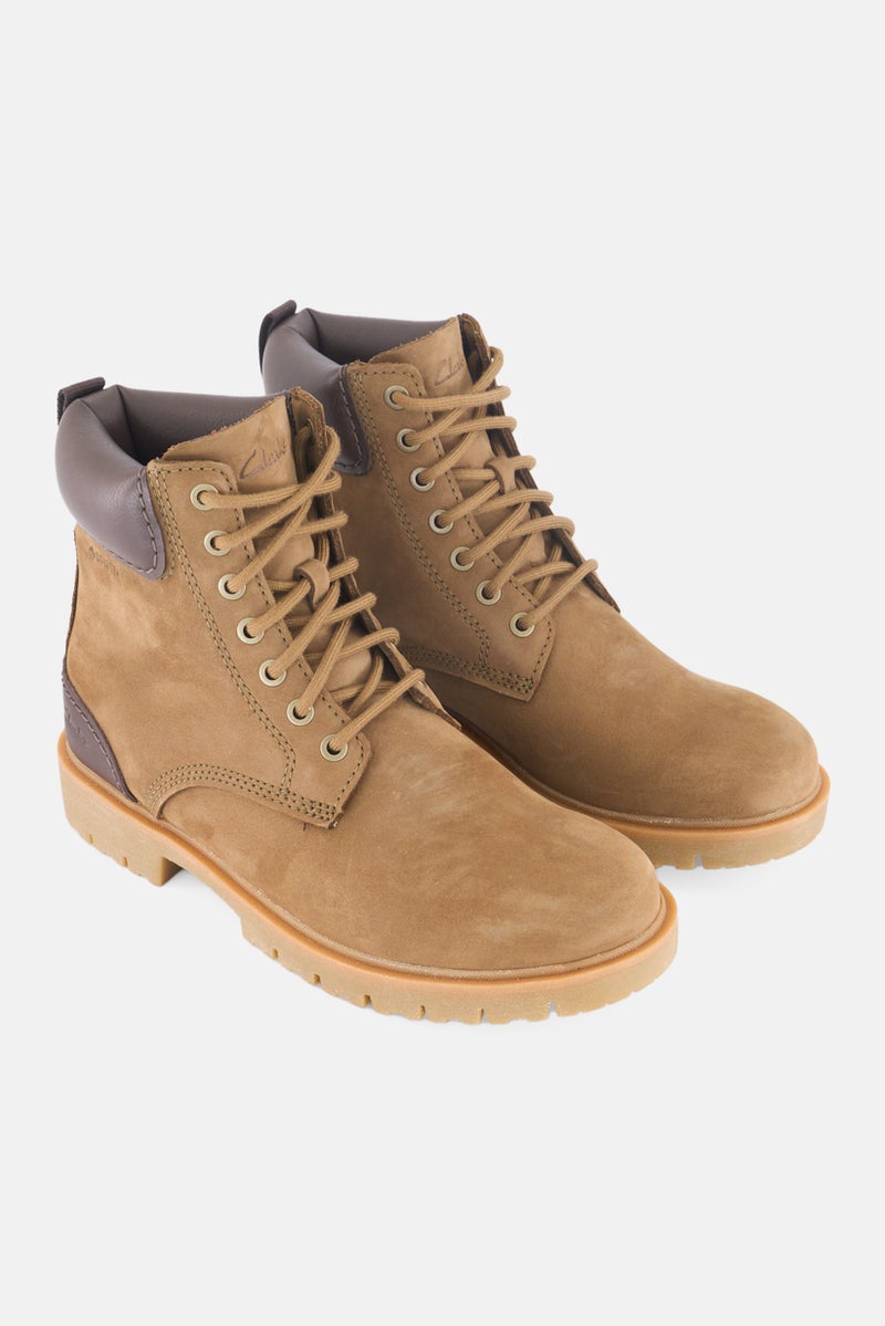 clarks Men Rossdale HIGTX Lace Up Ankle Boots, Dark Sand - Image 1