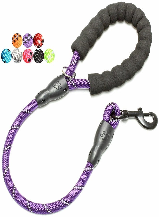 BAAPET 2/4/5/6 FT Dog Leash with Comfortable Padded Handle and Highly Reflective Threads for Small Medium and Large Dogs (2FT-1/2'', Purple) - Image 1