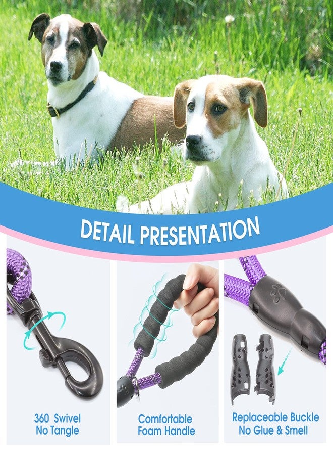 BAAPET 2/4/5/6 FT Dog Leash with Comfortable Padded Handle and Highly Reflective Threads for Small Medium and Large Dogs (2FT-1/2'', Purple) - Image 3