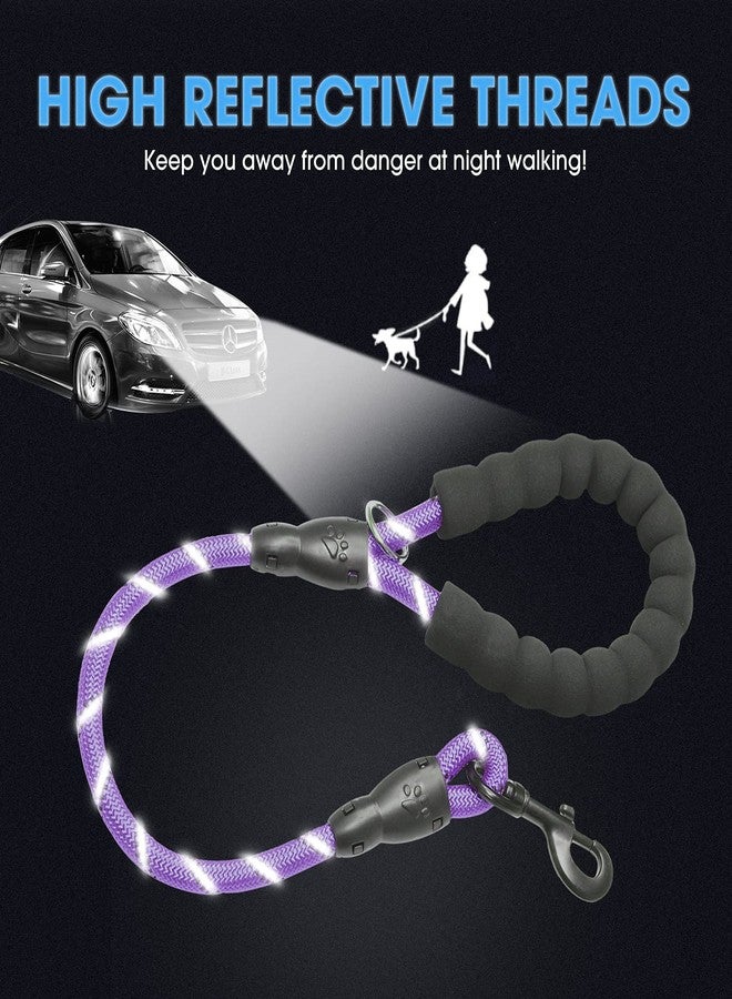 BAAPET 2/4/5/6 FT Dog Leash with Comfortable Padded Handle and Highly Reflective Threads for Small Medium and Large Dogs (2FT-1/2'', Purple) - Image 4
