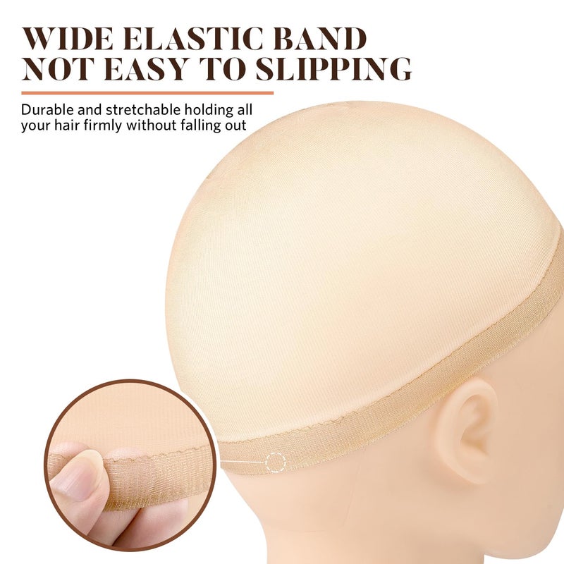 MORGLES HD Wig Cap or Women, 20 Pcs Transparent Wig Cap for Lace Front Ultra Thin, Nude - Image 5