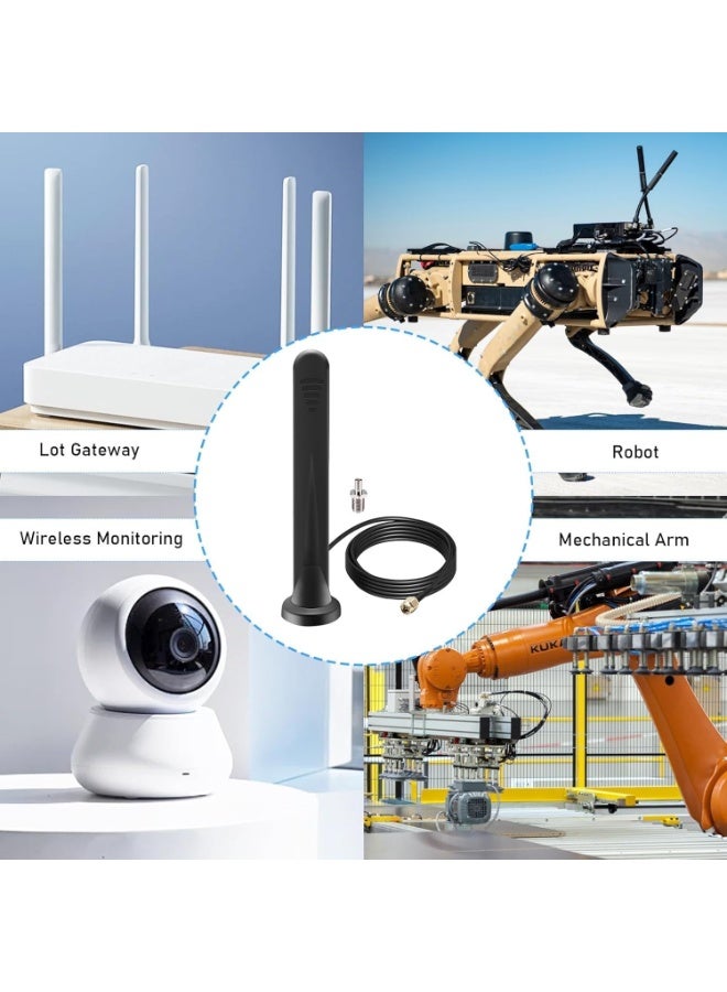 YOUWE7 5G Antenna LTE Band 12dBi SMA TS9 External Omnidirectional Network Antenna with Magnetic Base 4G Signal Booster Omnidirectional with RG174 Cable, Compatible with /4G/5G/GSM/GPRS Router-2pcs - Image 2