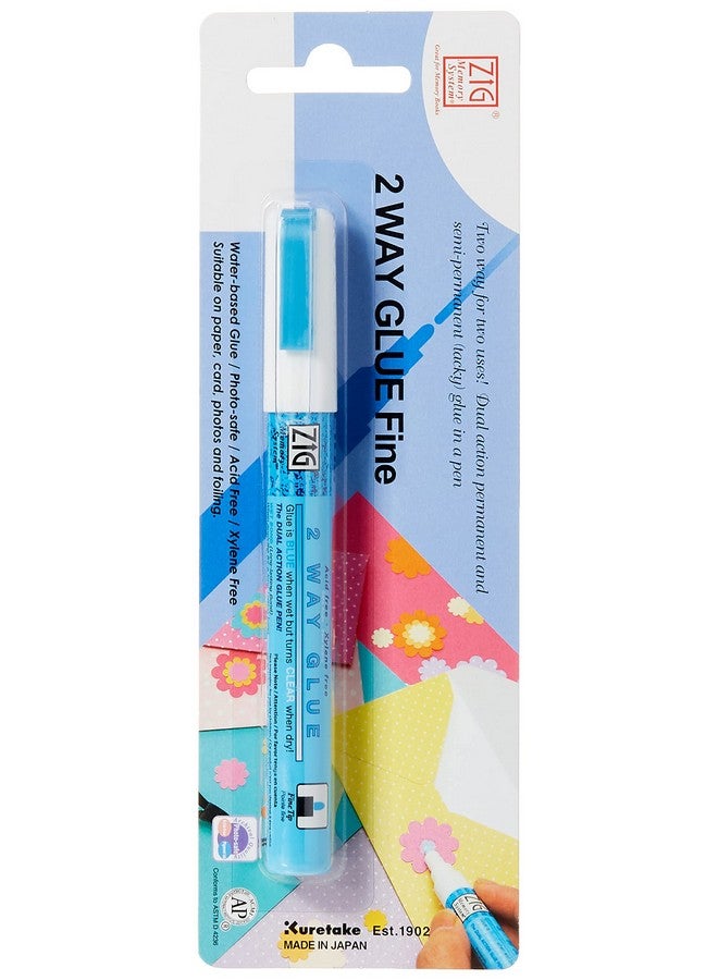 Zig 2 Way Glue Pen Carded Fine Tip - Image 1
