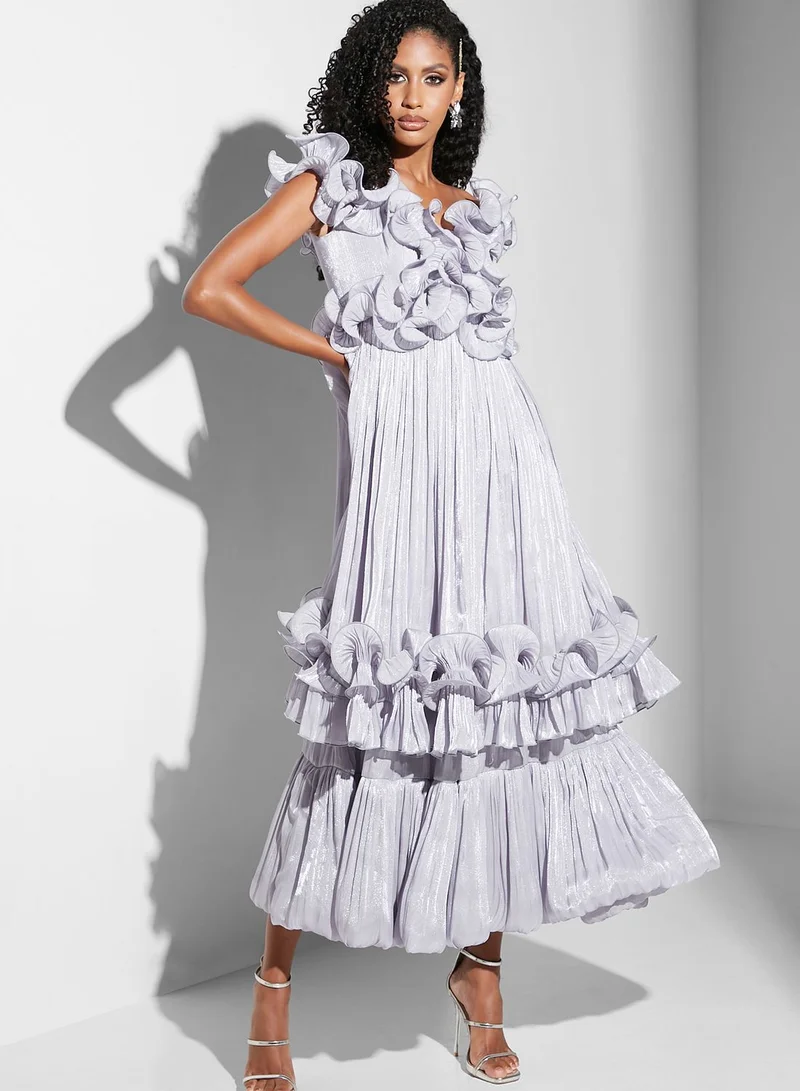 Namshi x Renee Farah Layered & Ruffled Dress
