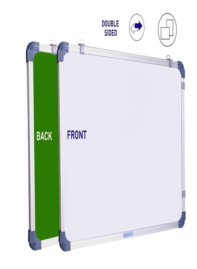 RIYAGYA Engineered Wood Non-Magnetic Double Sided Both Side Writing One Side White Marker And Reverse Side Chalk Board Surface |P (2X1.5) - Image 2
