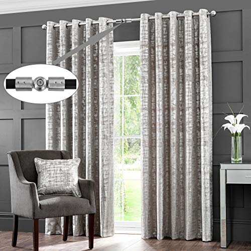 Elifel Window Heavy Duty Curtain Rods Connector Set of 2, Adjustable Curtains Rods Connector for Bay Windows Blinds with 1 inch Silver Color Stainless Steel - Image 5