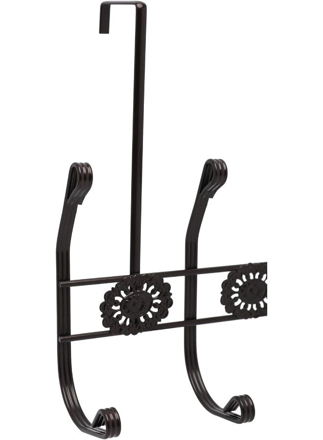Over The Door Hook | Coat Rack and Movable Clothes Rack with 10 Hooks for Hanging | Heavy Duty Aluminum Door Organizer for Towels, Clothes, Hats, Bags, Behind Bathroom Door - Image 3