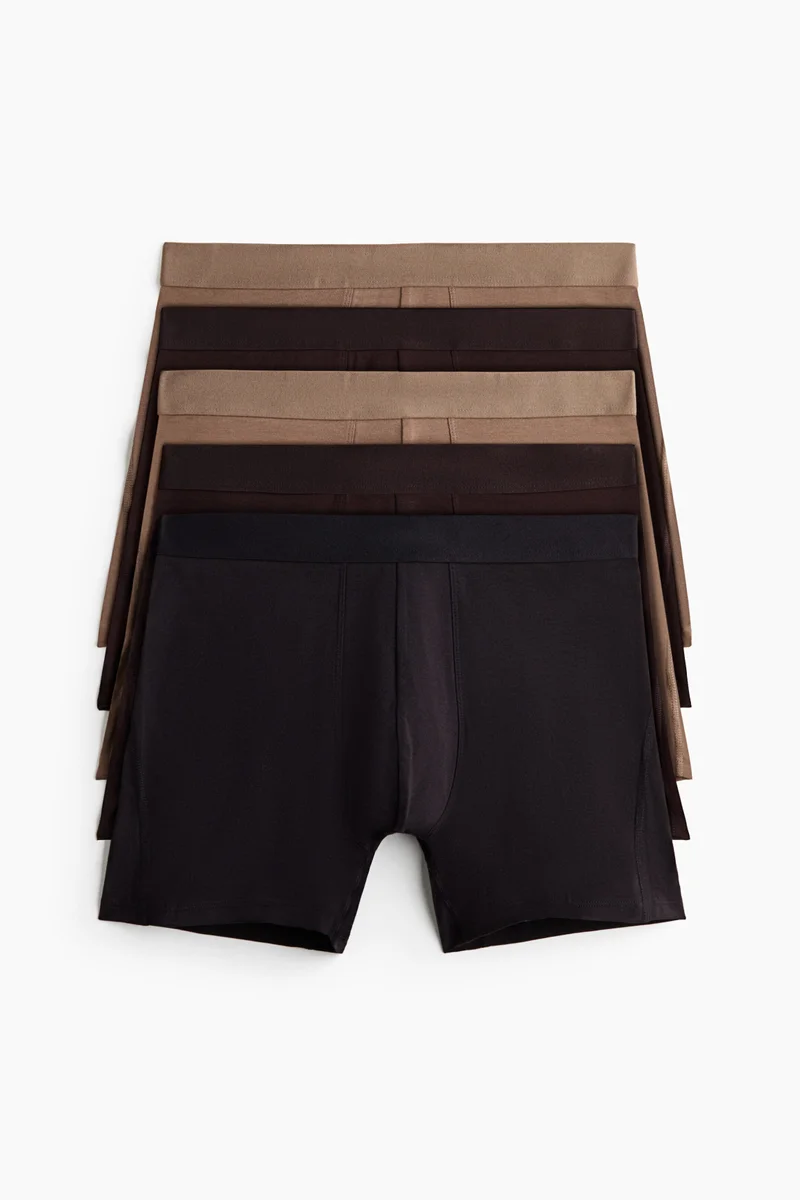 H&M  5-pack cotton mid trunks for Men | Best Price UAE