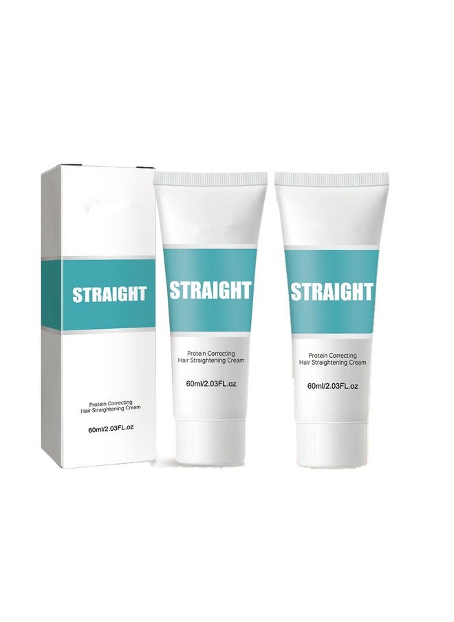 Biuhorey - Protein Hair Straightening Cream 2023 New Protein Correcting Hair Straightening Cream Silk & Gloss Hair Straightening Cream Maigoole Hair Straightening Cream For Curly Hair (2Pc) - Image 1