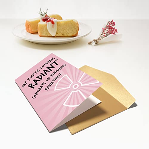 Chenive Get Well Soon Cancer Care Card for Chemo Patient, Funny Radiation Treatment Card, Radiation Therapy Gift, Congrats on Finishing Radiation - Image 5