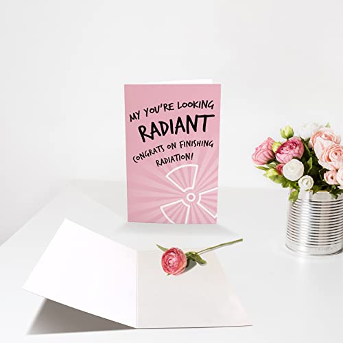 Chenive Get Well Soon Cancer Care Card for Chemo Patient, Funny Radiation Treatment Card, Radiation Therapy Gift, Congrats on Finishing Radiation - Image 3