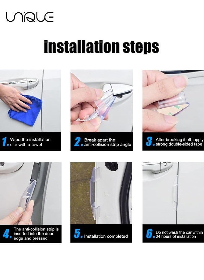 Unique - Anti-Collision Bumper Guard, 4 Pack-Auto Door Side Edge Protection Guard Self-Adhesive Anti-Scratch Collision Protector Trim Sticker, for Car Side Door Edge Bumper Guard Protector Strips - Image 1