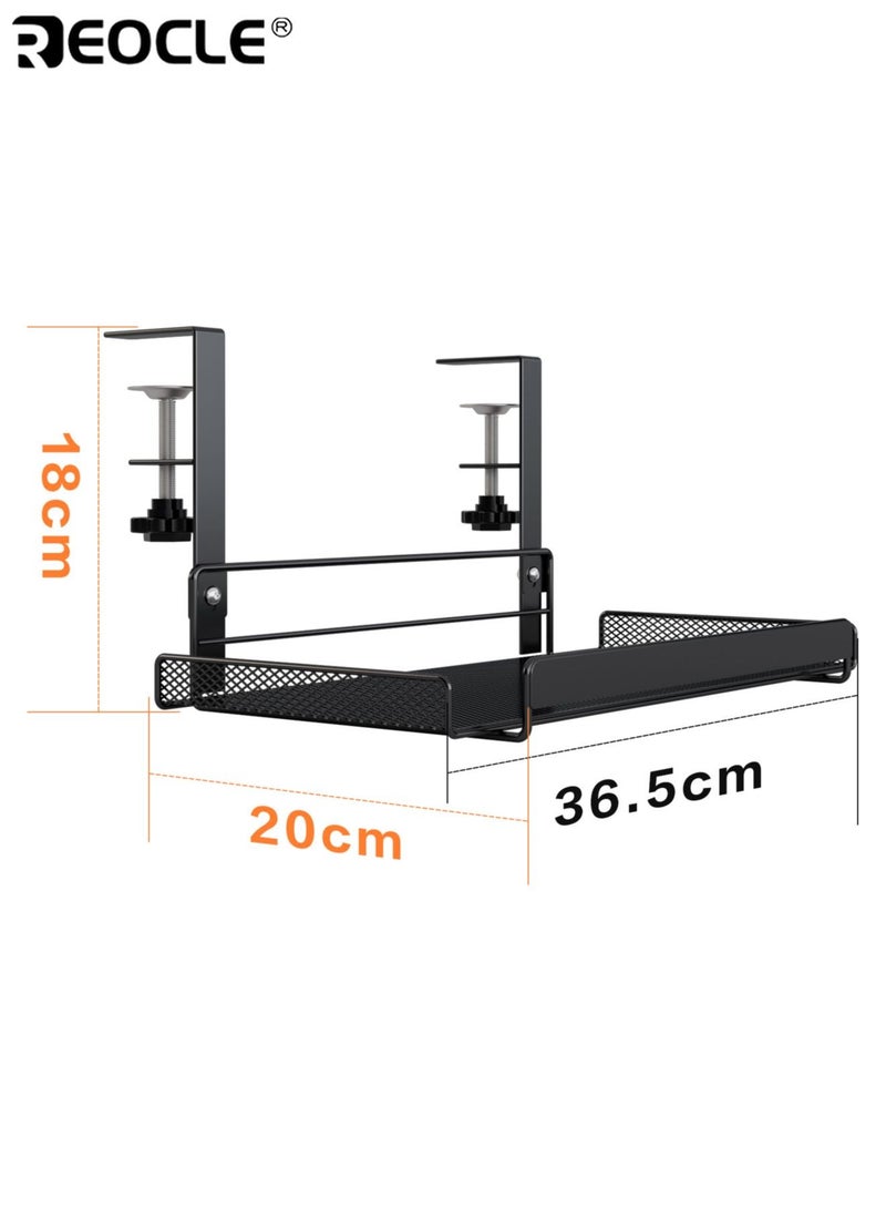 REOCLE Under Desk Cable Management Tray with No Drill Installation and Heavy Duty Design Wire Organizer with Sturdy Construction for Computer Desk Use - Image 5