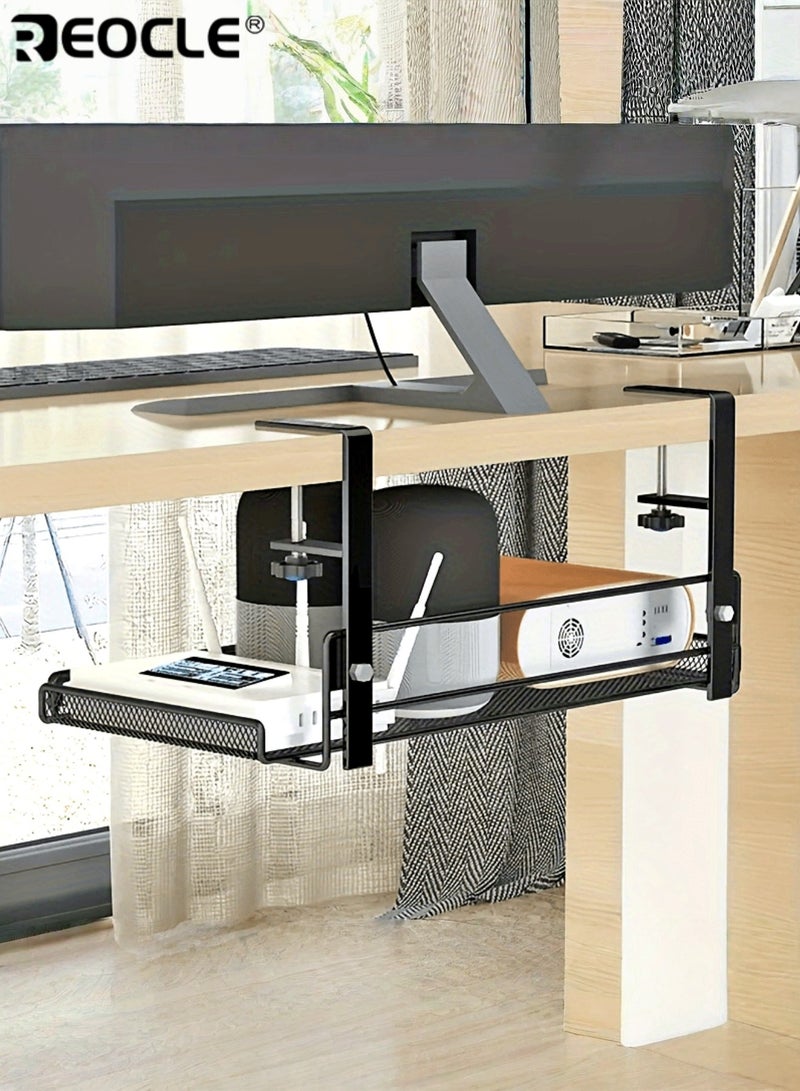 ريوكل صينية لتنظيم الكابلات أسفل المكتب، بدون تركيب مثقاب، منظم أسلاك بتصميم متين وهيكل متين للاستخدام على مكتب الكمبيوتر. - Image 2