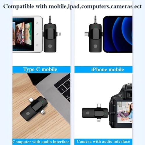 CHAMPKIA K35-2 Dual Wireless Collar Microphone, Plug & Play Lavalier Mic, Noise Cancellation, LED Indicator, Long Battery Life | Compatible with All Smartphones & DSLRs for YouTube & Interviews - Image 5