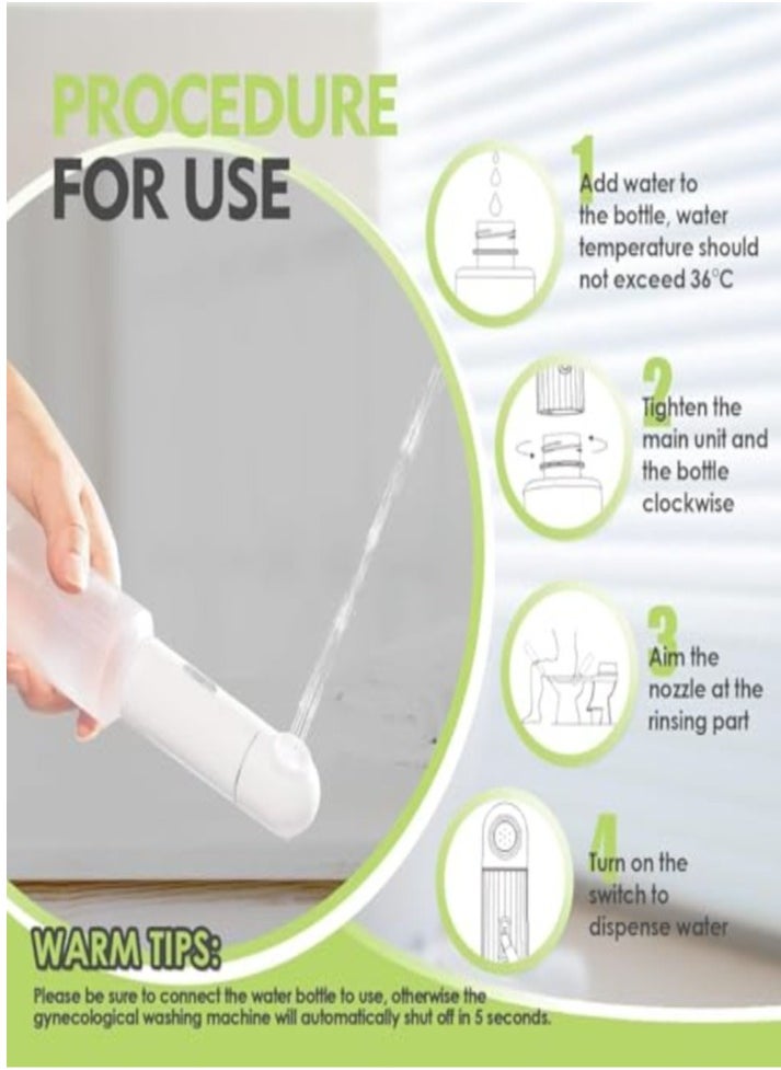 XVersion Portable Electric Bidet with 2 Spray Modes – High-Pressure, Type-C Rechargeable, Waterproof Mini Handheld Shattaf for Hygiene, Baby Care, Travel, and Camping (Without Bottle)  - Image 4