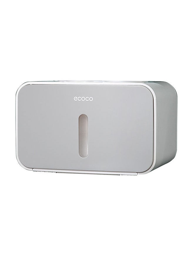 NIBEMINENT Wall Mounted Paper Holder Dispenser Grey 21 x 13.5 13.5centimeter  - Image 1