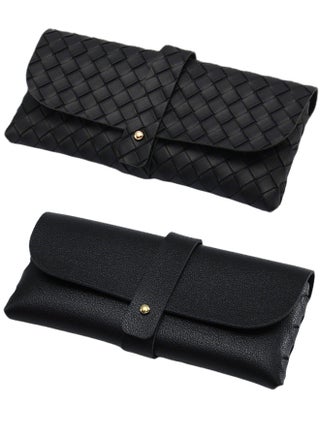 2 عبوة من حافظة نظارات ناعمة أنيقة مع حزام قفل وحقيبة خفيفة الوزن محمولة للنظارات الشمسية مصنوعة من جلد البولي يوريثان (أسود) - pzsku/ZCCE18DD3414DBCF15C47Z/45/1755063508/9192686d-da04-4fad-a4db-07fc42bdf108