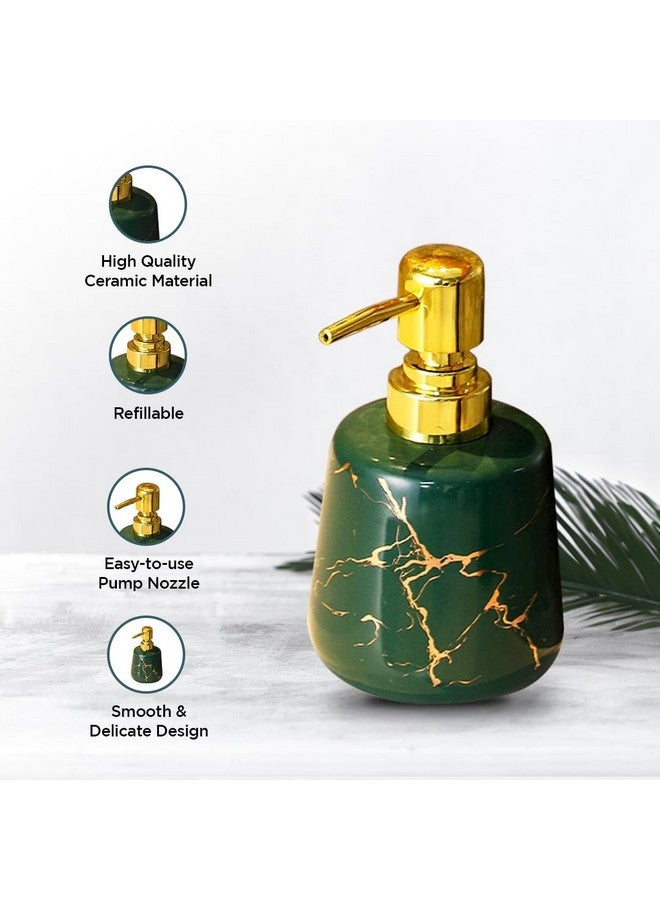 Umai UMAI Liquid Soap Dispenser | Stoneware | Bathroom Sanitizer, Lotion, Shampoo Dispenser | Ceramic Handwash Bottle for Kitchen | Soap Dispenser for Wash Basin | Bathroom Accessories | 260ml (Pink)  - Image 3