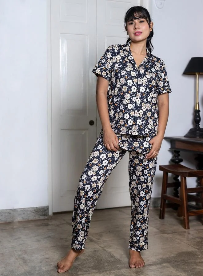 Aadaraya Aadaraya Pyjama Set Button-Down Shirt & Trousers