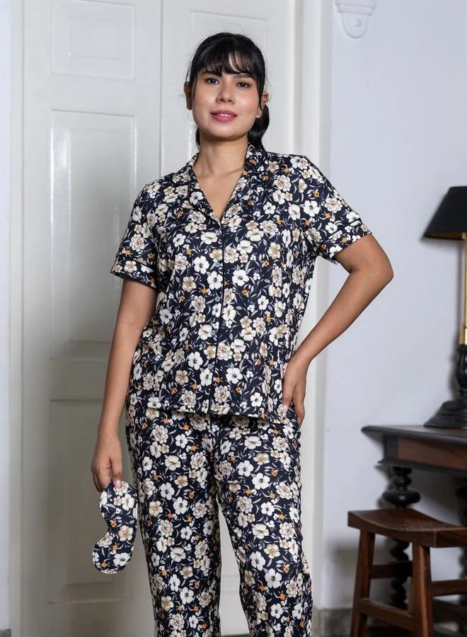 Aadaraya Aadaraya Pyjama Set Button-Down Shirt & Trousers
