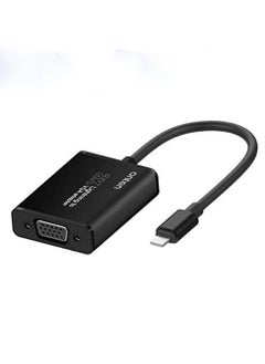 onten Onten Compatible with iPhone ipad to VGA Adapter iPhone Lighting to VGA Adapter 1080P Digital AV Adapter Connector Cord Compatible with iPhone Xs Max XR 8 7 6Plus to TV Projector Monitor Computer  - Image 1