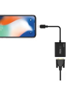 onten Onten Compatible with iPhone ipad to VGA Adapter iPhone Lighting to VGA Adapter 1080P Digital AV Adapter Connector Cord Compatible with iPhone Xs Max XR 8 7 6Plus to TV Projector Monitor Computer  - Image 3