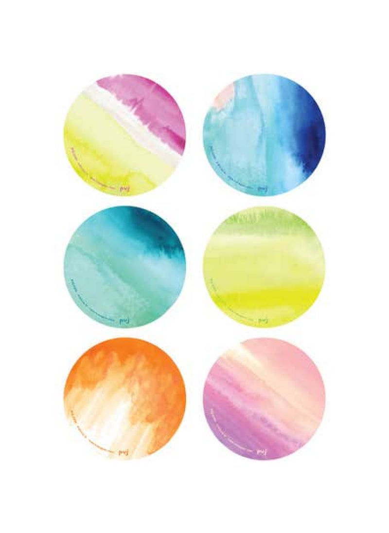 Puj Bath Treads Water Colour 6 Pieces