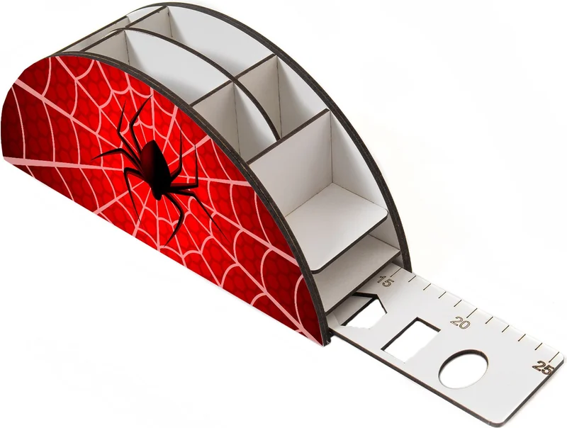 نوتبا Wooden Vip Spiderman Rainbow Ruler Desktop Pencil Holder Organizer For Kids VIP45