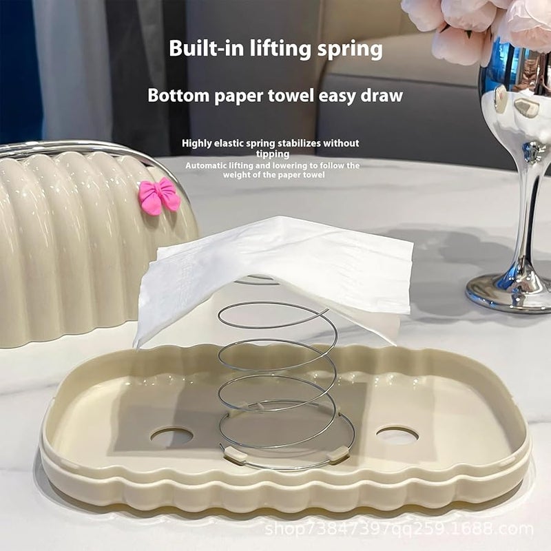 حامل علبة المناديل تصميم الأرنب الأزرق ديكور صديق للأطفال للمنزل والمكتب - Image 5