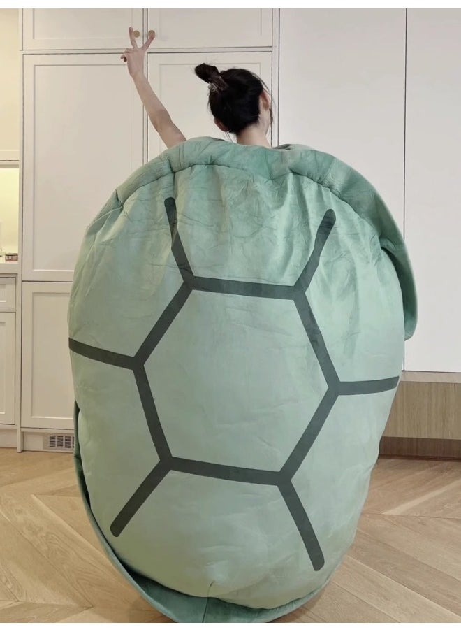 Generic - Wearable Turtle Shell Cushion Doll Sleeping Bag Lazy Doll Sofa Bee Clothes Wear Large Top Clothes Toy/doll Cushion-Specifications:100cm  No Cotton In Front-Color:Turtle Shell - Image 1