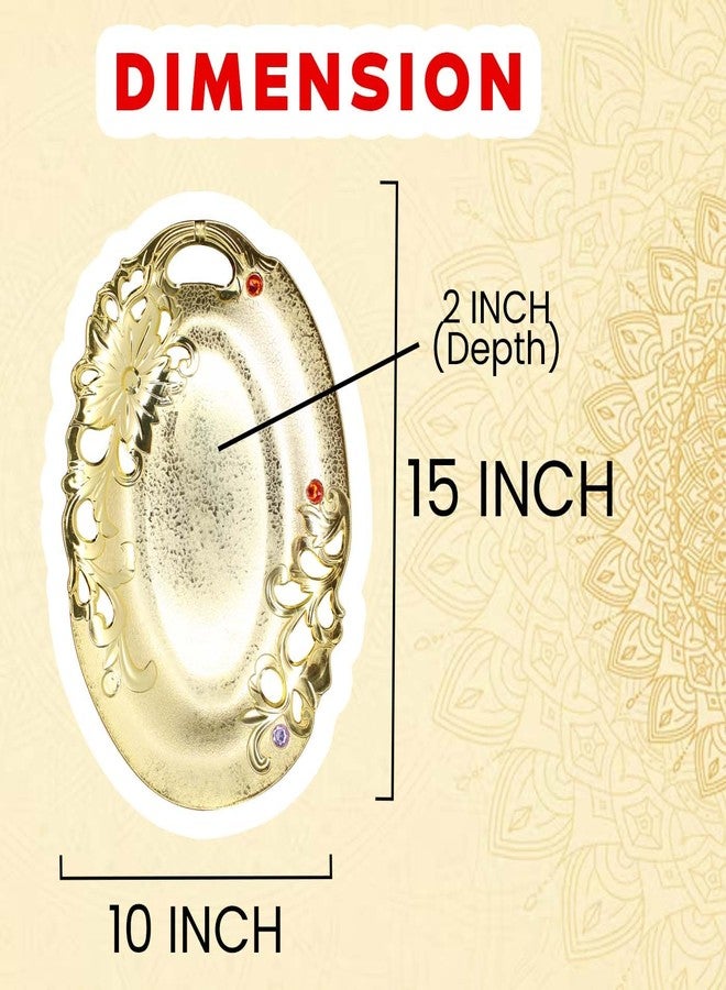 GLAN Navratri Gift Kanya Pujan Gift Kanjak Return Gift Items for Kids Boys and Girls Pack of 1 (6 Oval Plates Multi with 6 Gotta Chunni) - Image 2