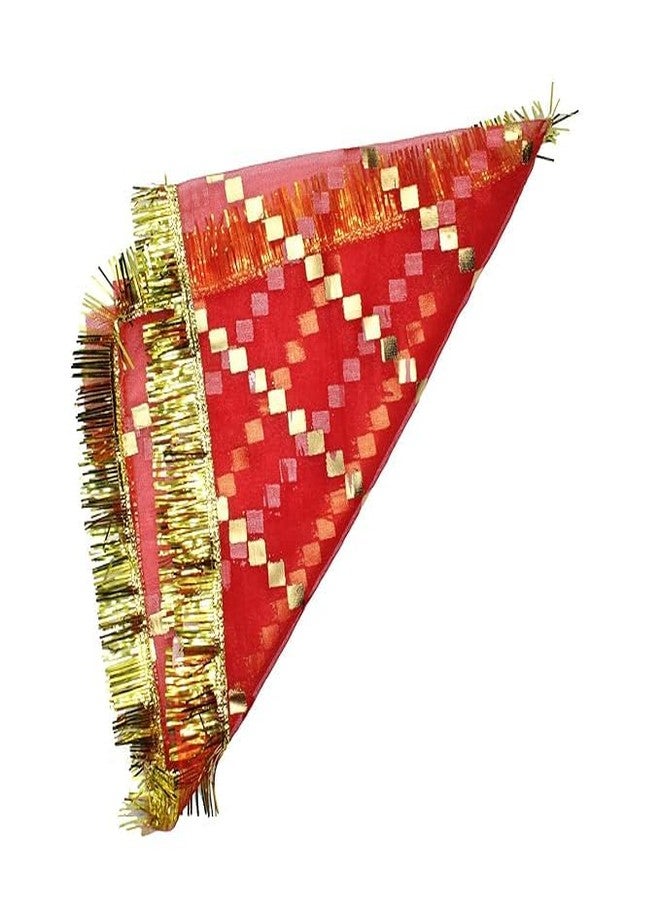 GLAN Navratri Gift Kanya Pujan Gift Kanjak Return Gift Items for Kids Boys and Girls Pack of 1 (6 Oval Plates Multi with 6 Gotta Chunni) - Image 5