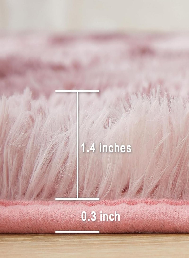 GOOTOY Modern Style Area Rug Non-Slip Super Soft Touch Living Room Bedroom Kitchen Decoration Of Carpet Floor Rug Fluffy Long Pile Rectangular 140x200cm - Image 5
