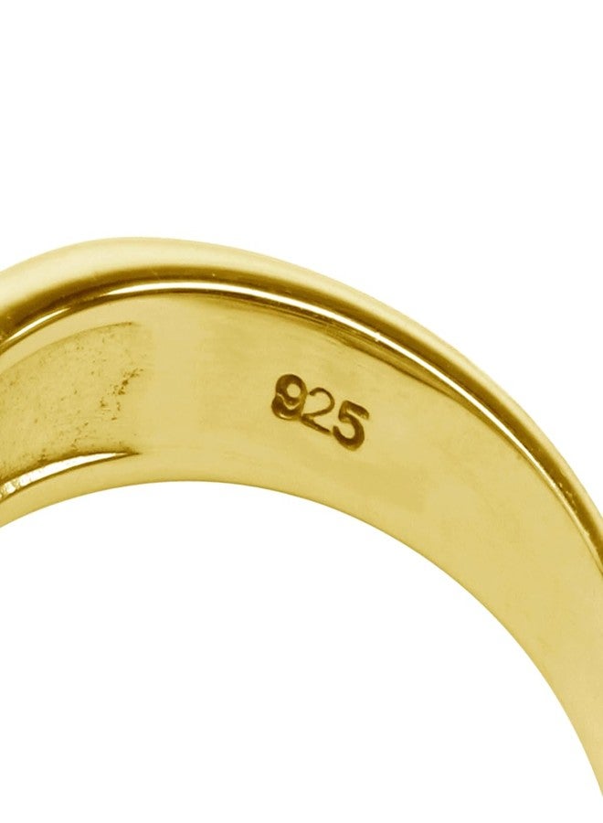 Silvershake HUGE 5.86 CTW 12X10mm Octagon Shape Natural Emerald Green Agate 14K Yellow Gold Plated 925 Sterling Silver Solitaire Ring May Gemstone Birthstone Size 8 - Image 4