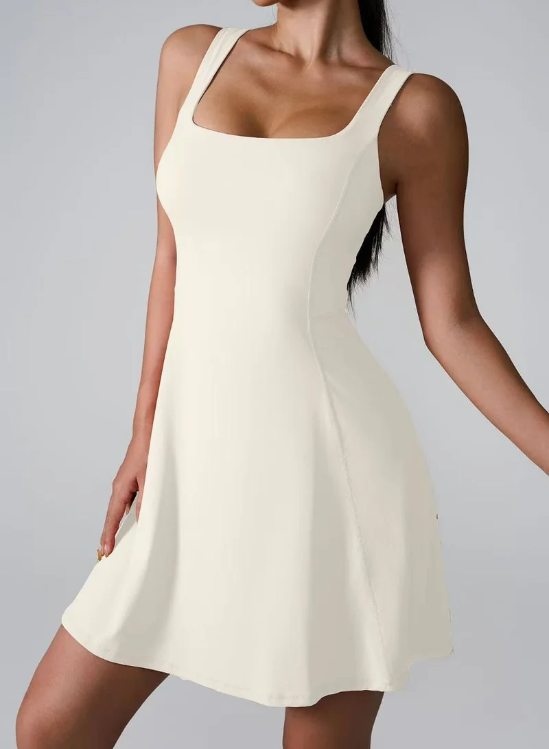 SVL SVL Sweet Swirl Dress with Inner Shorts Ivory