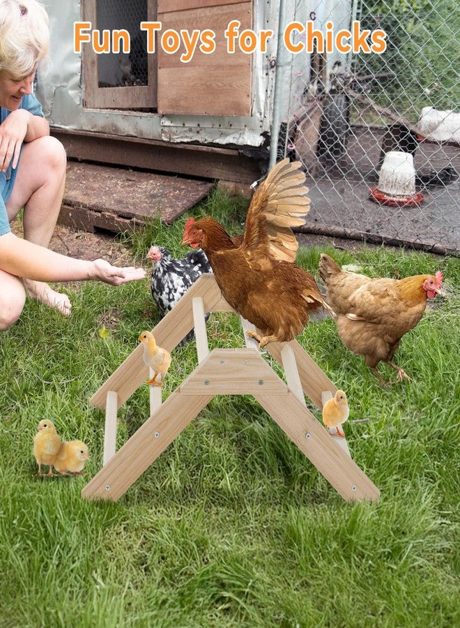 PETSFIT Chick Perch Prevent Rotation Design, Strong Wooden Chicken Roosting Bar, Easy to Assemble and Clean, Fun Toys for Chick Indoor/Outdoor Use - Image 3
