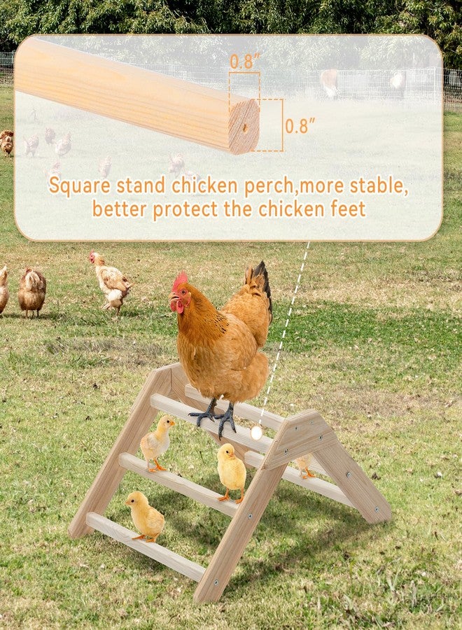 PETSFIT Chick Perch Prevent Rotation Design, Strong Wooden Chicken Roosting Bar, Easy to Assemble and Clean, Fun Toys for Chick Indoor/Outdoor Use - Image 5