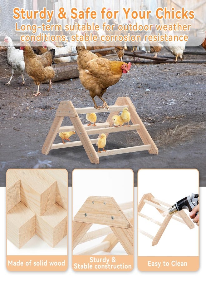 PETSFIT Chick Perch Prevent Rotation Design, Strong Wooden Chicken Roosting Bar, Easy to Assemble and Clean, Fun Toys for Chick Indoor/Outdoor Use - Image 4