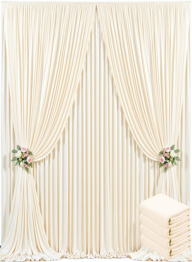 Suppromo 4 Panels Champagne Backdrop Curtain for Baby Shower Wrinkle Free 20ft x 10ft Backdrop Drapes Panels for Parties Wedding Bridal Shower Birthday Photo Photography Fabric Background Decoration - Image 1
