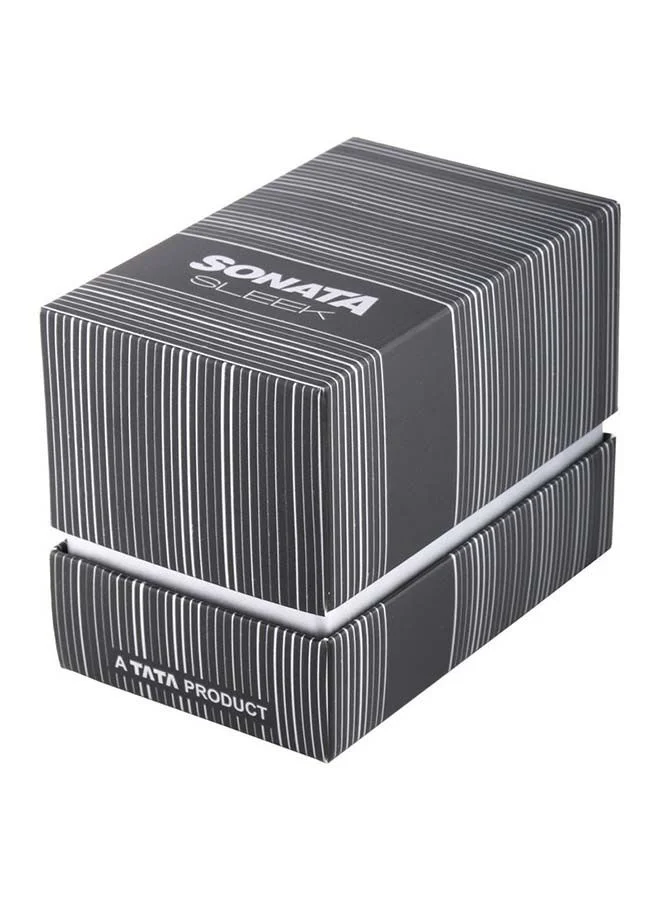 Sonata  Round Shape Stainless Steel Analog Wrist Watch 7131SM02 - 42 mm - Silver for Men | Best Price UAE