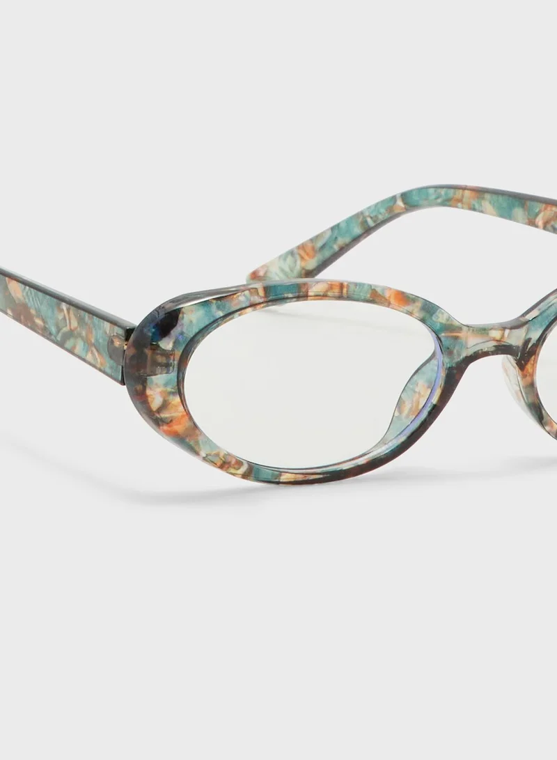Ginger Anti Blue Laptop Optic Oval Len Glasses