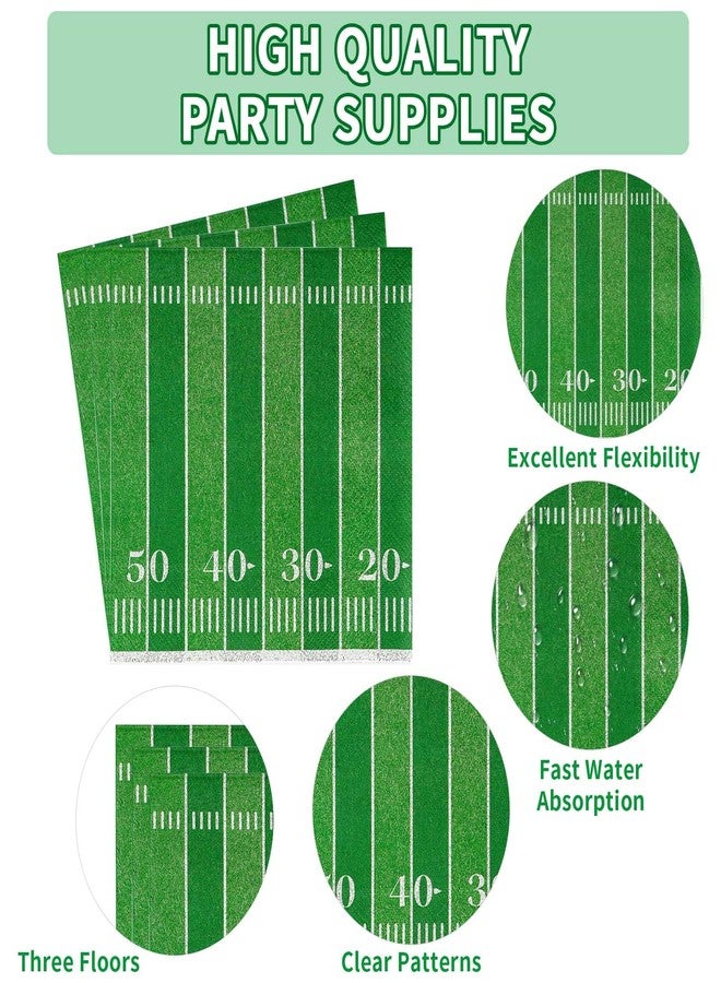 Grencian 150PCS Football Party Decorations Football Oval Paper Plates Disposable Super Bowl Plates Football Party Plates for Birthday Party Football Game Day Super Bowl Football Party Supplies, Serves 50 - Image 5