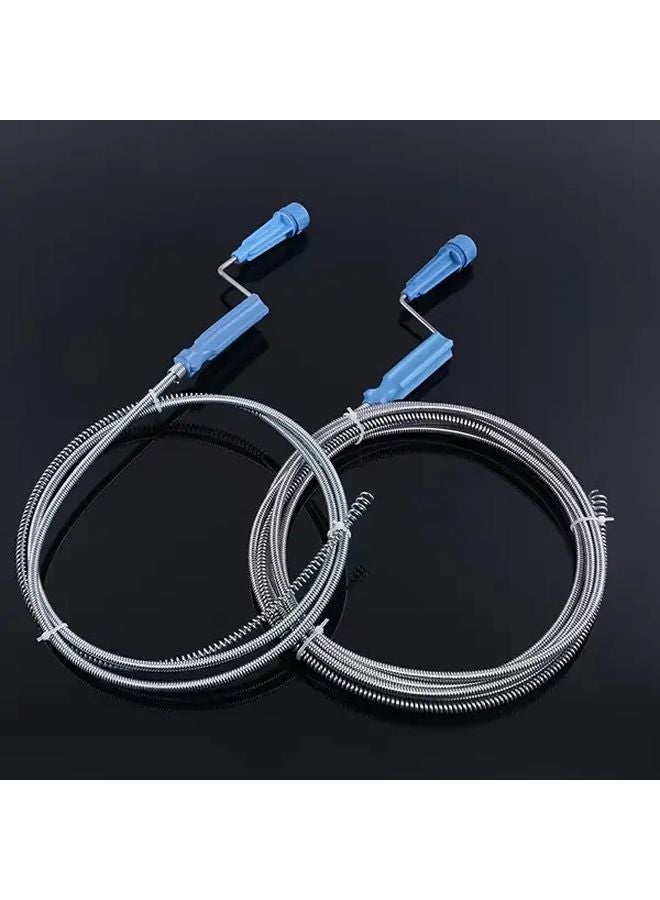 Hand Operated Pipe Unblocker 45 Inch Steel Wire Drain Clog Remover Tool - Image 4