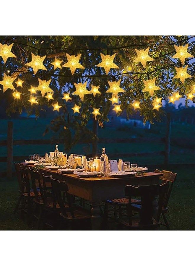DUNISO سلسلة أضواء النجوم LED بطول 12 متر، أضواء سلسلة مقاومة للماء للاستخدام الداخلي والخارجي، 8 أوضاع إضاءة، لتزيين المنزل، الخيمة، العلية والفناء الخلفي - Image 5